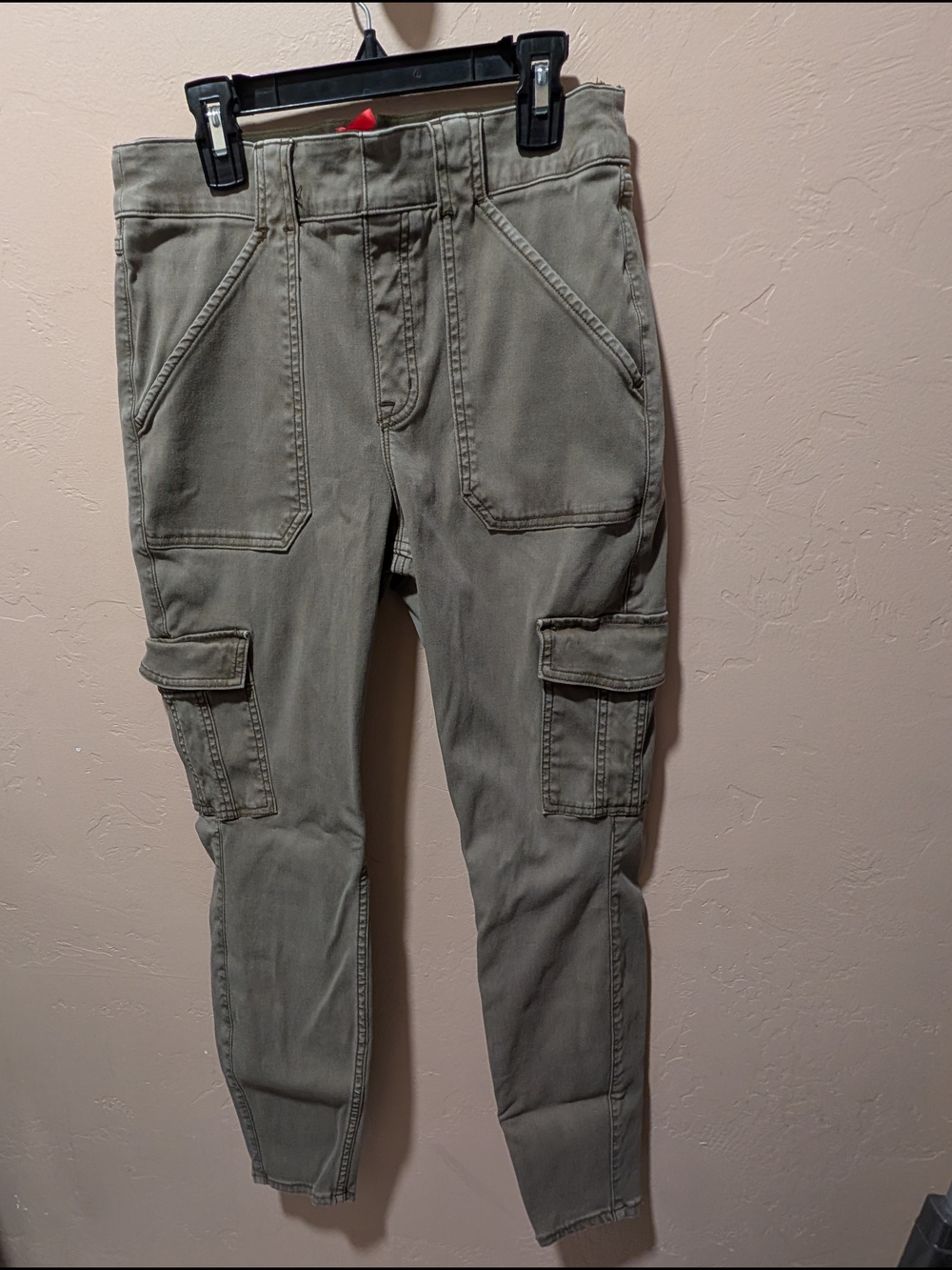 Woman's SPANX  Olive Green Pull On Cargo Pants Large